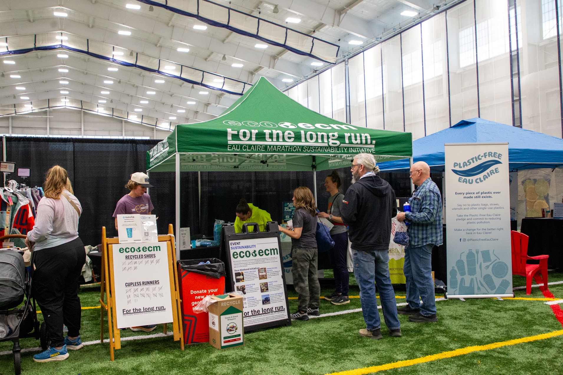 Eau Claire Marathon sustainability booth